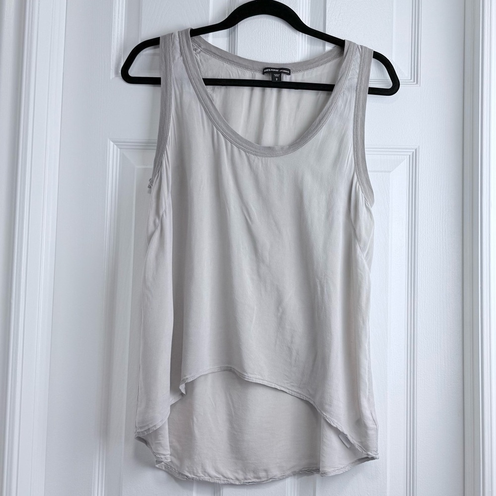[James Perse] High Low Soft flows top-Taupe - 2